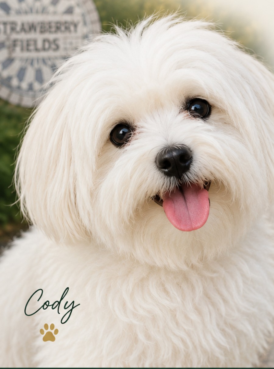 A happy dog receiving home-style care